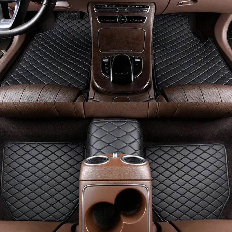 Car Floor Mats 5Pcs PU Leather - đánh giá và giá Leather Cleaner Interior