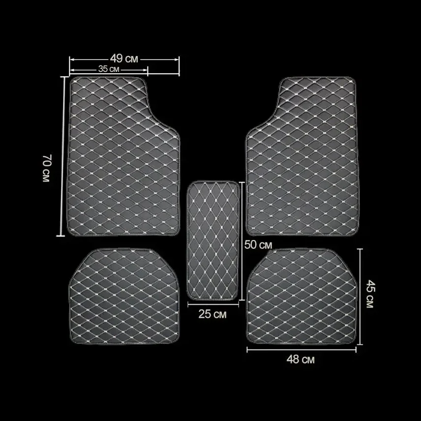 Car Floor Mats 5Pcs PU Leather - đánh giá và giá Leather Cleaner Interior