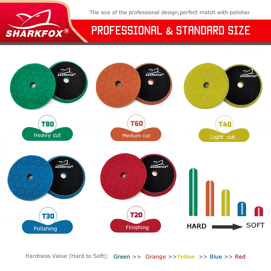 Sharkfox 5 pieces/set 5 Inch(1 - đánh giá và giá Polish Pad Set Buffer