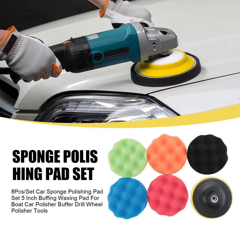 ABJA-8Pcs/Set Car Sponge Polis - đánh giá và giá Polish Pad Set Buffer
