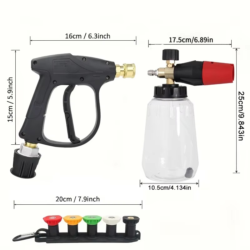 Snow Foam Cannon Lance Kit Com - đánh giá và giá Pressure Washer Foam Gun