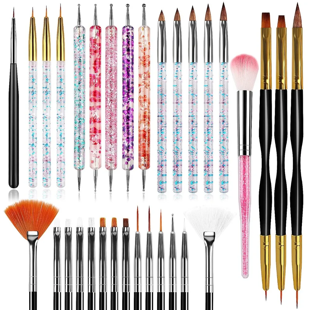 32pcs Nail Art Brushes, Acryli - đánh giá và giá Detailing Brush Set