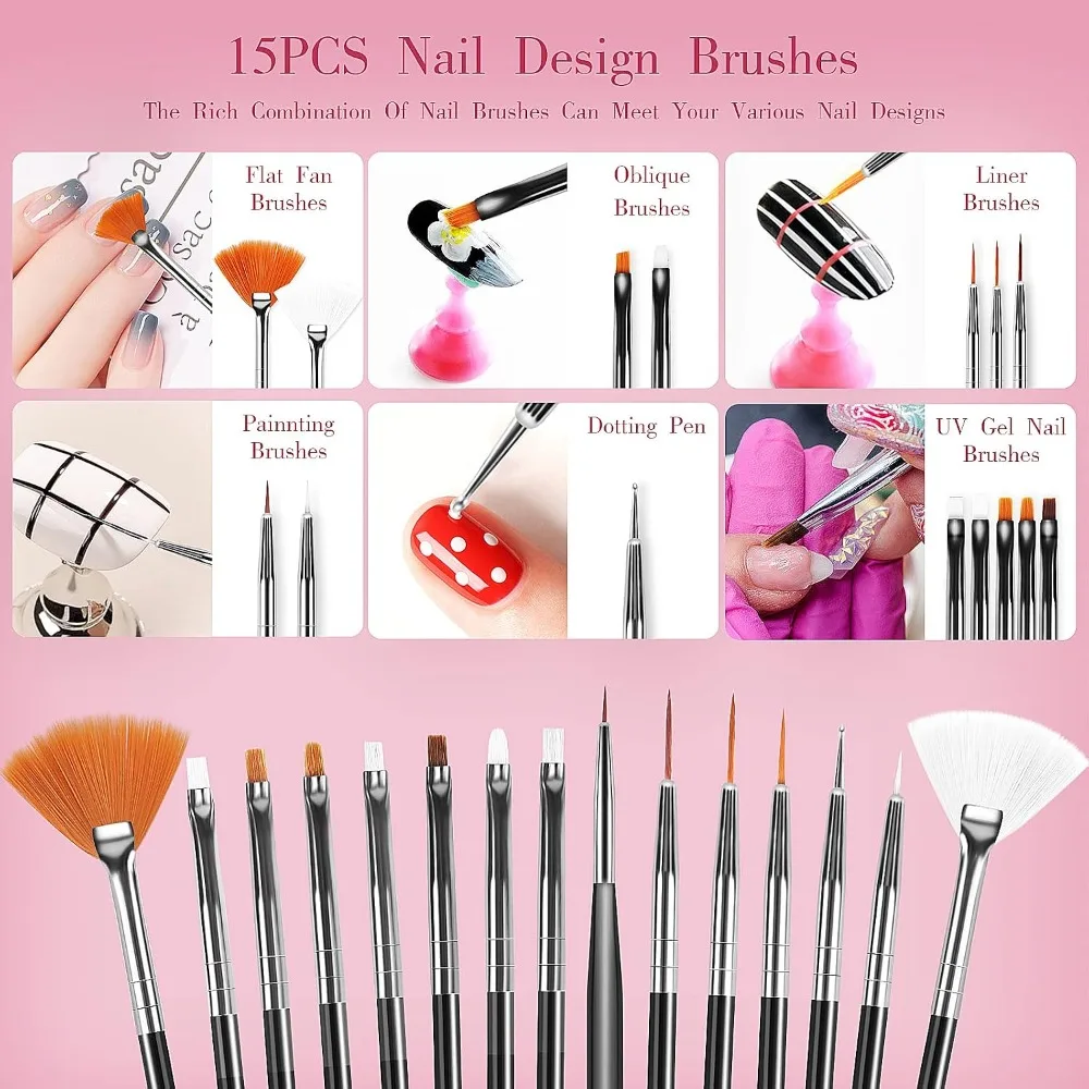 32pcs Nail Art Brushes, Acryli - đánh giá và giá Detailing Brush Set