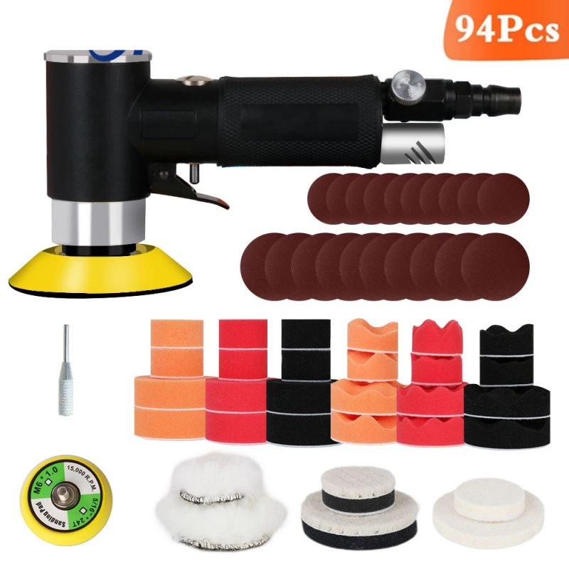 Air Sander Mini Pneumatic Grin - đánh giá và giá Polish Pad Set Buffer