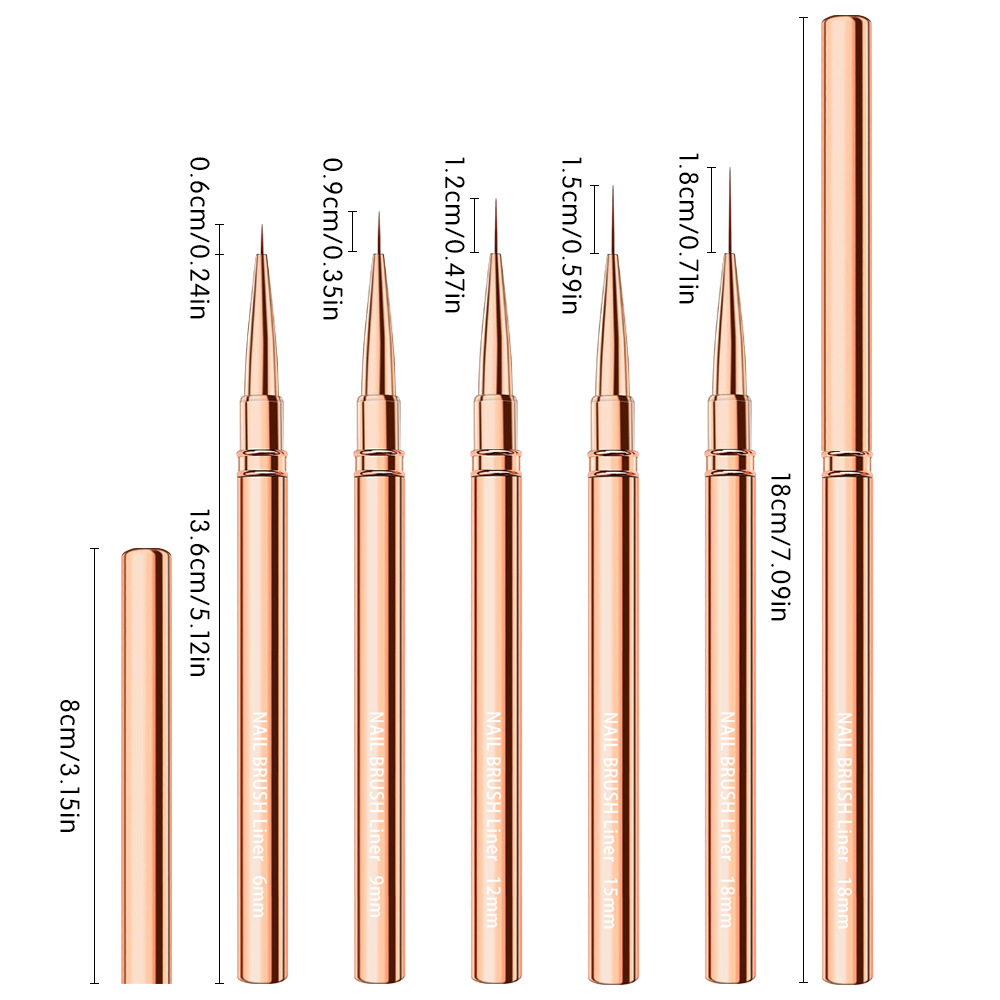 1/3/5pcs Nail Art Liner Brushe - đánh giá và giá Detailing Brush Set