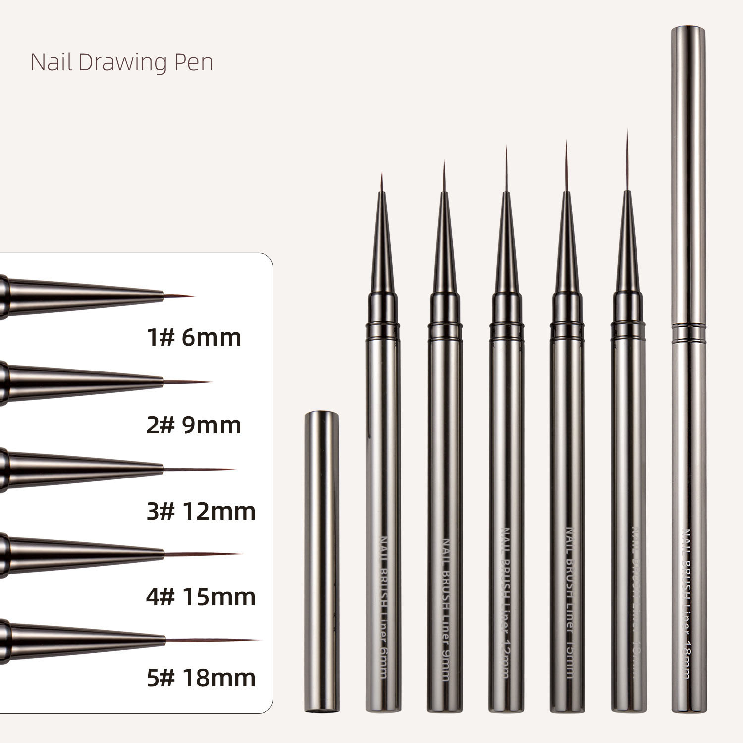 1/3/5pcs Nail Art Liner Brushe - đánh giá và giá Detailing Brush Set