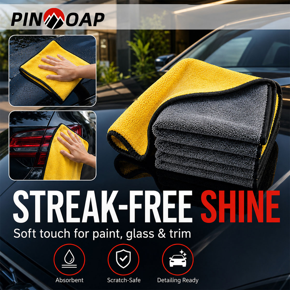 PINMOAP 1/3/5/10PCS Microfiber - đánh giá và giá Microfiber Towel Detailing