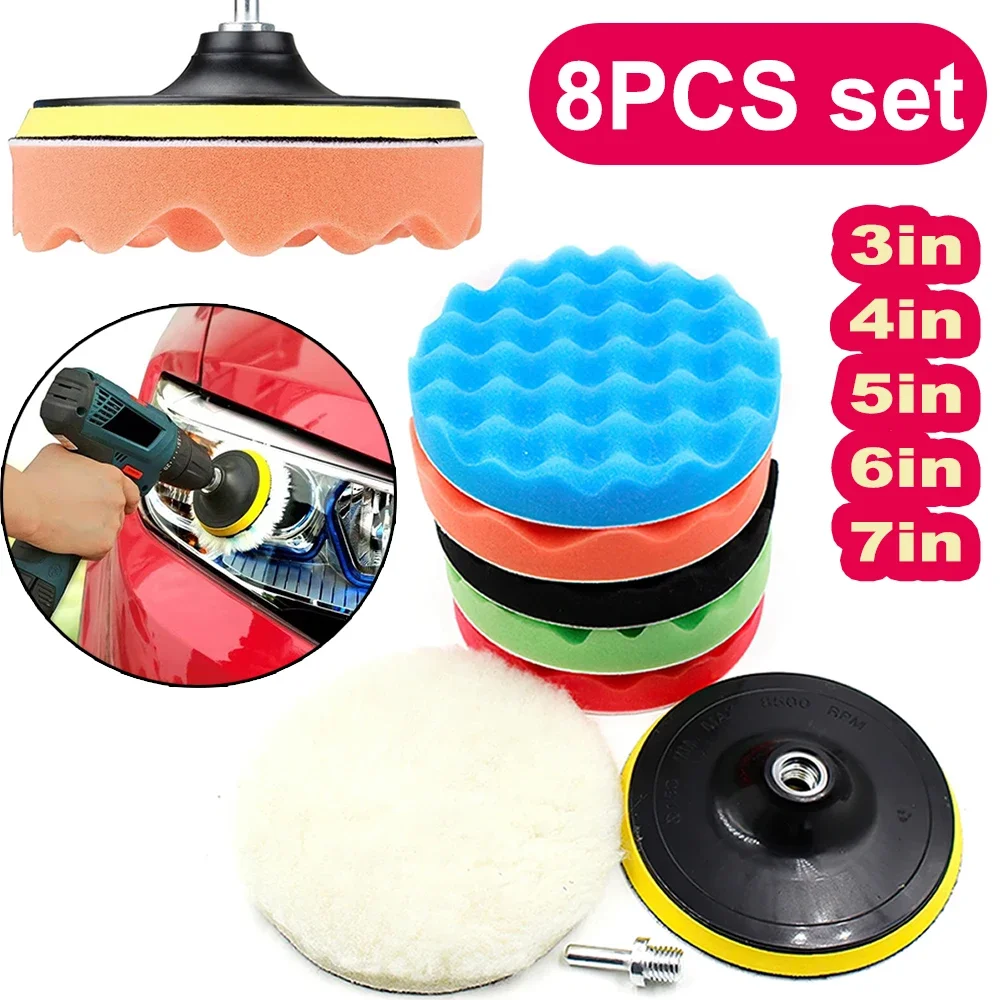 New 8Pcs Car Polishing Pads Ki - đánh giá và giá Polish Pad Set Buffer