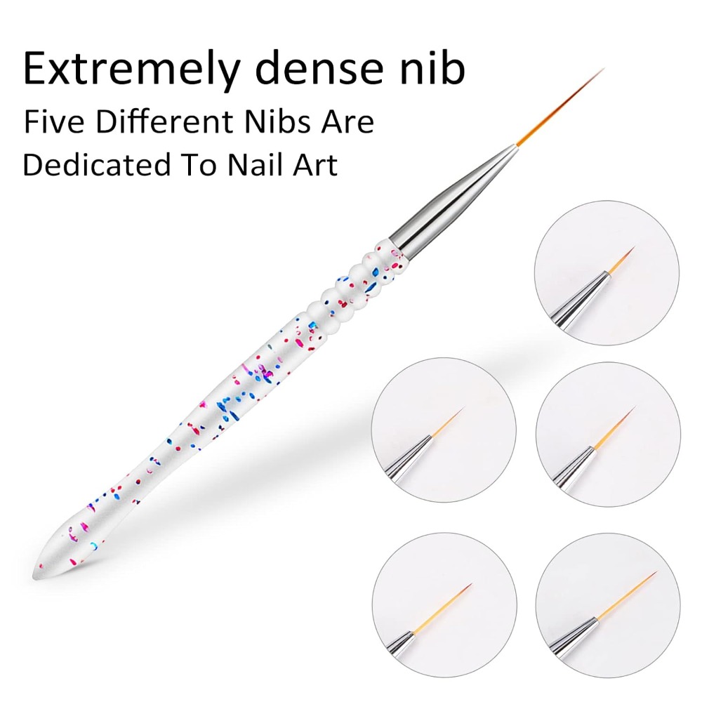5 Pieces Professional Nail Art - đánh giá và giá Detailing Brush Set