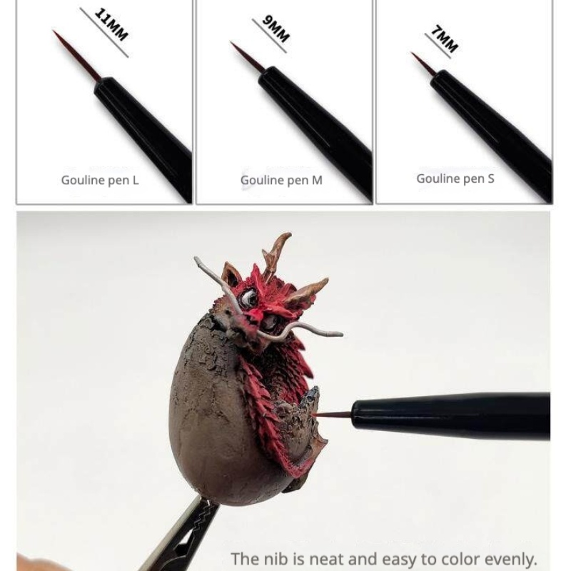 MSWZ MS-063 3-IN-1 Model Hand  - đánh giá và giá Detailing Brush Set