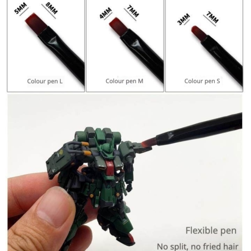 MSWZ MS-063 3-IN-1 Model Hand  - đánh giá và giá Detailing Brush Set
