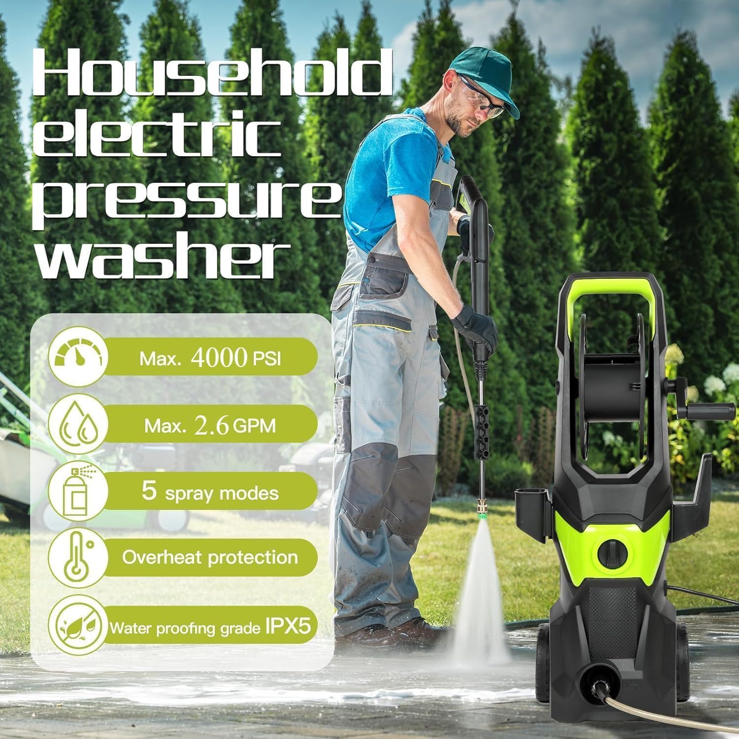 4000PSI Electric Pressure Wash - đánh giá và giá Pressure Washer Foam Gun